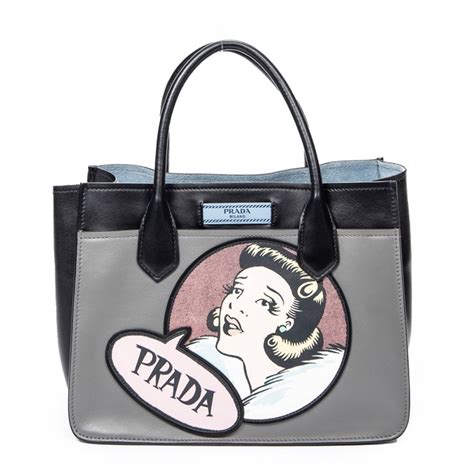 Prada Comic Patch Square Tote 